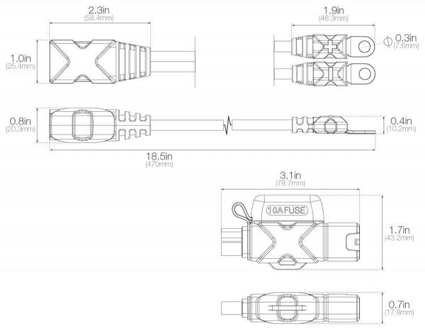NOCO Boost Eyelet Cable GBC007